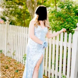 Jovani sz 2 baby blue dress prom